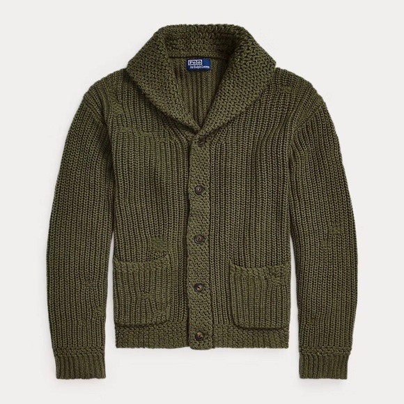Ralph Lauren Other - Distressed Linen-Cotton Shawl Cardigan
Polo Ralph Lauren Men’s M VGC Olive Gr
